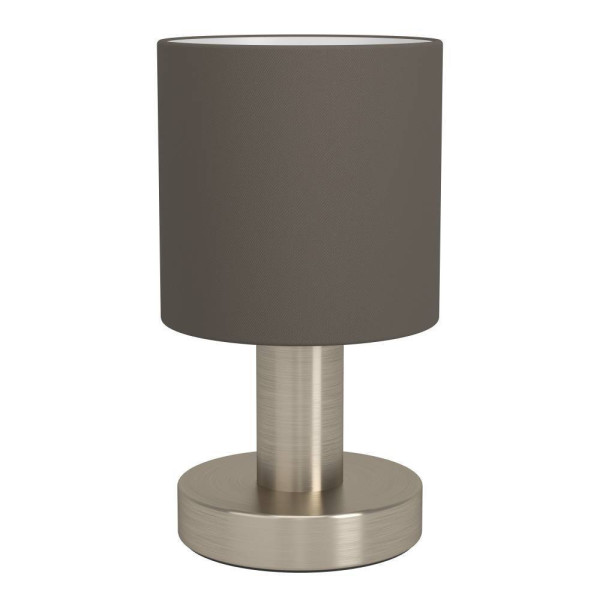 Lampe de table MONTETTO  1XE14  nickel mat et blanc - Sanifer