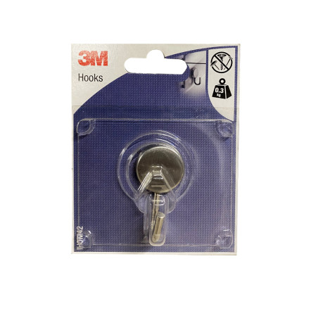 Crochet métal magnétique argent 3M uc5 | Sanifer