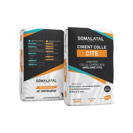 Ciment colle C1te gris  SM 25 kg intérieur/extérieur|Sanifer