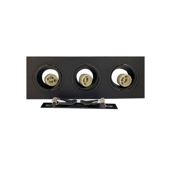 Spot carré noir 255x93mm GU10 220V - Sanifer