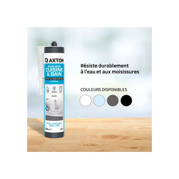 Mastic siliconne blanc 280ml|Sanifer