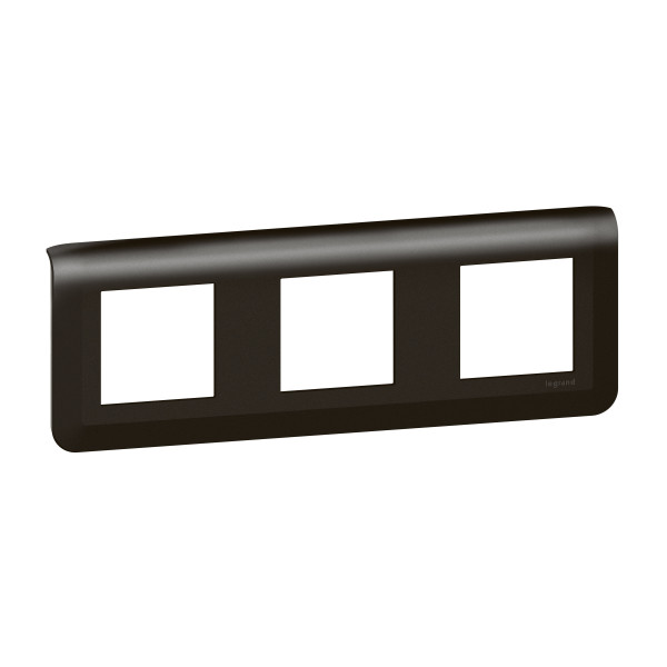 Plaque de finition horizontale Mosaic pour 3x2 modules noir mat |Sanifer