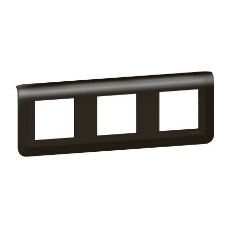 Plaque de finition horizontale Mosaic pour 3x2 modules noir mat |Sanifer