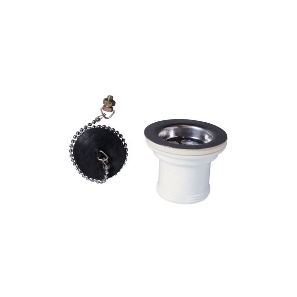 Bonde d'évier D50mm grille inox|Sanifer