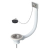Bonde évier D60mm Grille Inox avec trop  plein|Sanifer