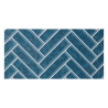 Carrelage sol 30x60cm  HERRIMGBONE DARK TEAL CE GLOSSY |Sanifer