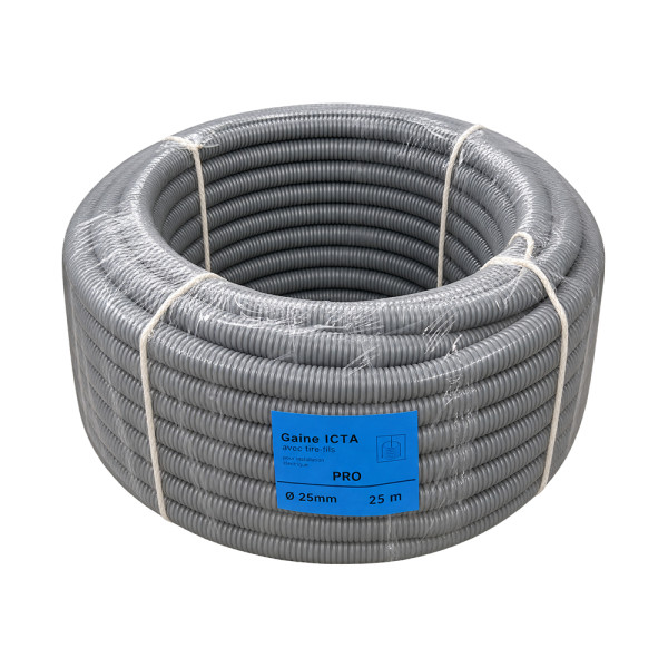 Gaine annelée tire fils 25mmx25ml GP | Sanifer
