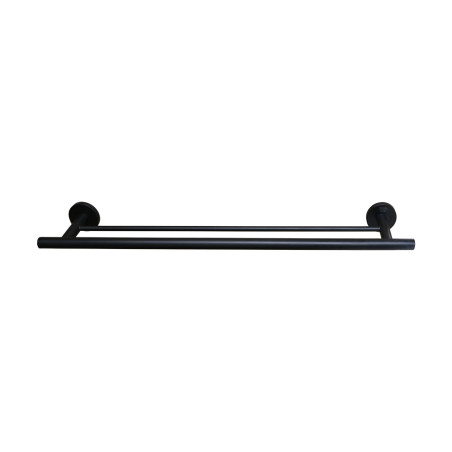 Porte serviette double calibre noir PVD |Sanifer