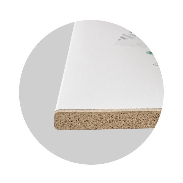 Plan de travail HPL blanc  32X6cm | Sanifer