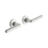 Poignée de porte-béquille /rosace aluminium argent sans trou | Sanifer