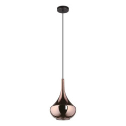 Lampe suspendue ALMOSTER E27  noir et cuivre|Sanifer