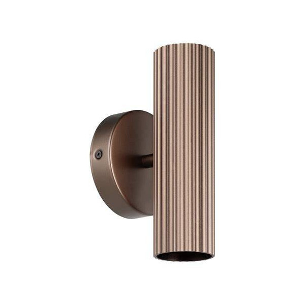 Applique alu acier bronze GU10X2 5W inter H.200mm L.105mm|Sanifer