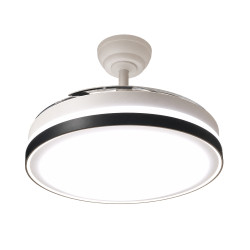 Ventilateur de plafond rétractable 1070 66W Blanc - Sanifer