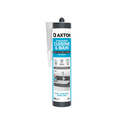 Mastic silicone cuisine/bain gris AXTON cartouche 280 ml|Sanifer