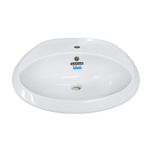 Lavabo à colonne monotrou - Saphir blanc | Sanifer
