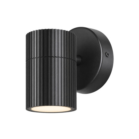 Applique aluminium TOMELLOSO GU10 noir et transparent|Sanifer