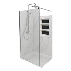 Paroi de douche alu D201 100X195cm - Sanifer