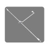 Barre anti-panique JPM 3 points 1200mm en 1125 argent|Sanifer