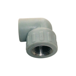 Coude ppr gris fileté femelle d20mm-1/2"|Sanifer