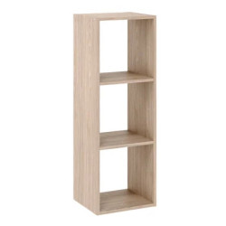 Etagère 3 cases chêne h36.1xl36.0xp31.7cm|Sanifer