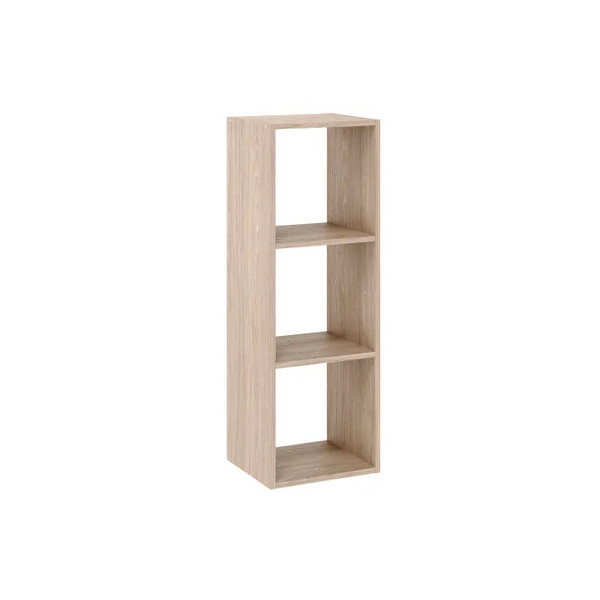 Etagère 3 cases chêne h36.1xl36.0xp31.7cm|Sanifer