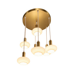Suspension blanc doré D.500mm G9 5W 3000K | Sanifer