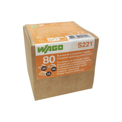 Lot de 80 bornes WAGO levier 5 fils 4mm²