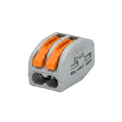 Lot de 50 bornes de connexion WAGO pour 2 fils section 2,5 à 4 mm² - Sanifer