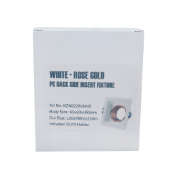 Spot carré blanc et doré 93x93 mm GU10 220 V - Sanifer