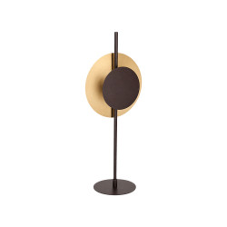 Lampe de table TOCINA led intégré noir et laiton - Sanifer