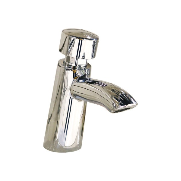 Robinet à fermeture automatique type poussoir DN 15 chromé  H18|Sanifer
