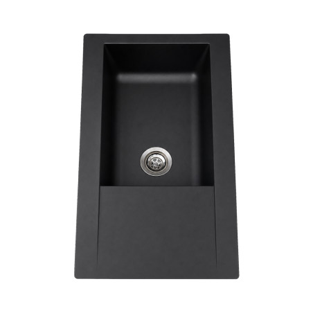 Evier de cuisine 86x50x20 encastré noir pailletté R06|Sanifer