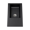 Evier de cuisine 86x50x20 encastré noir pailletté R06|Sanifer