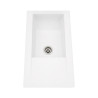 Evier de cuisine 86X50X20cm encastré blanc uni|Sanifer