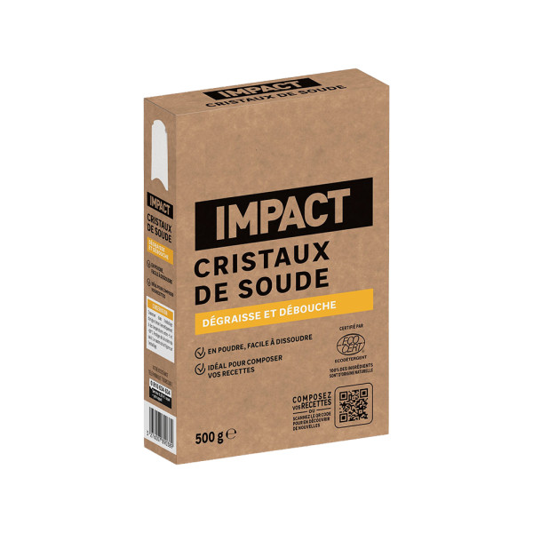 Cristaux de soude IMPACT Dégraissant et blanchissant, 500g ECODET|Sanifer