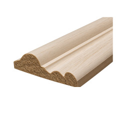 Moulure d'encadrement en bois exotique blanc 2400x20x8 mm|Sanifer