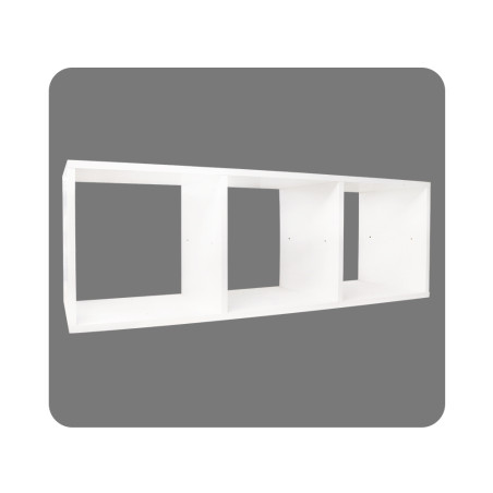 Etagère 3 cases   blanc h36.1xl36.0xp31.7cm| Sanifer