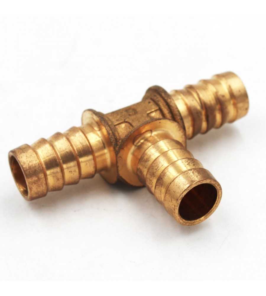 Raccord à sertir té égal 20mm en laiton pour tube PER