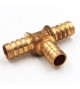 Raccord à sertir té égal 20mm en laiton pour tube PER