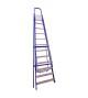 Escabeau 12 marches fer-bois
