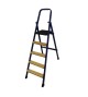 Escabeau 5 marches fer-bois