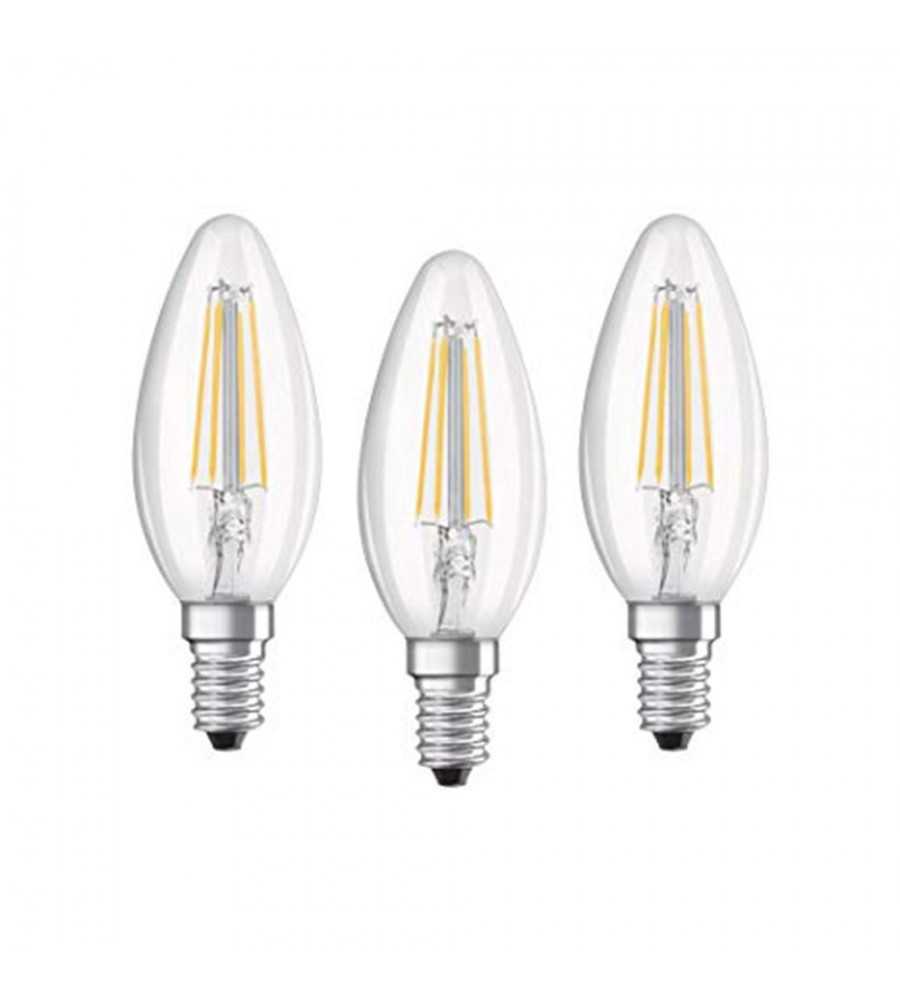 Lot de 3 lampes Led E14 4W-827 Basecla