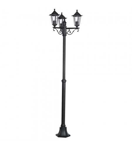 Lampadaire dextérieur noir Lanterne 4 E27 4x60w IP44