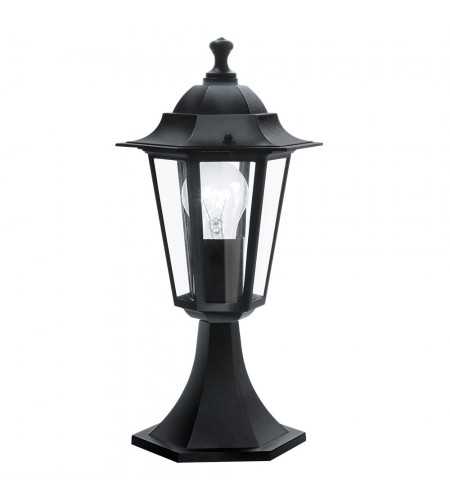 Potelet lumineux noir Lanterne 4 E27 IP44 385 mm IP44