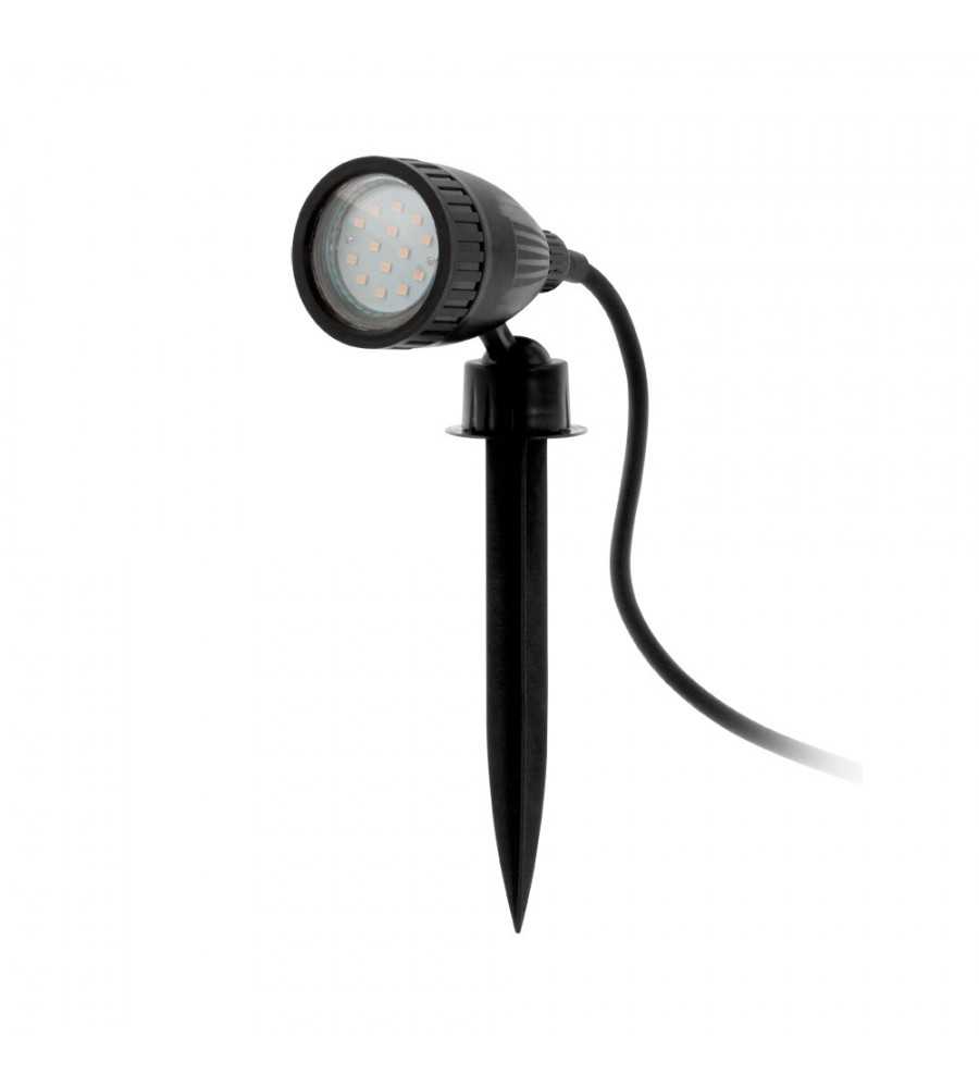 Spot sol à piquet Nema 1 noir GU10 3w