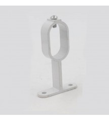 Support tube penderie blanc 30x15