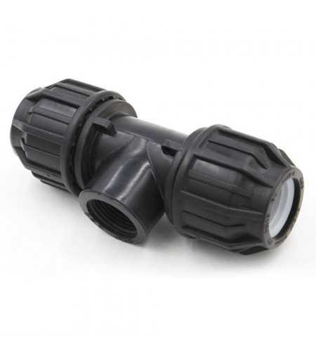 Raccord Té à compression taraudé 25x3-4