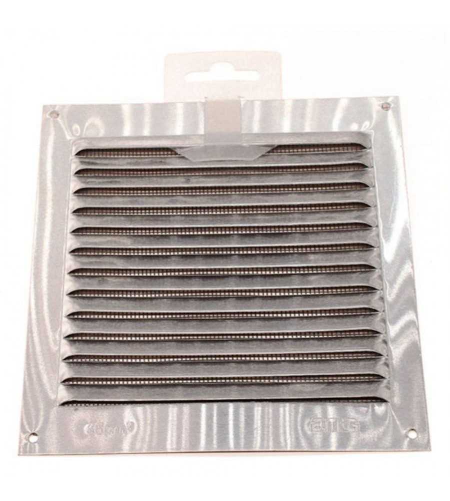 Grille 3-150x150x0.6 alu argent s-c
