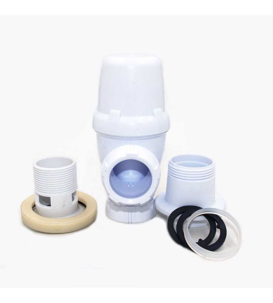 Bonde de lavabo Quick-clac chrome avec siphon