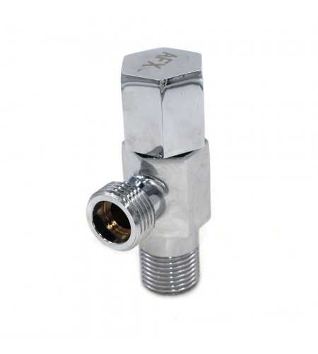 Robinet equerre 15x15 chrome 1-4 tour